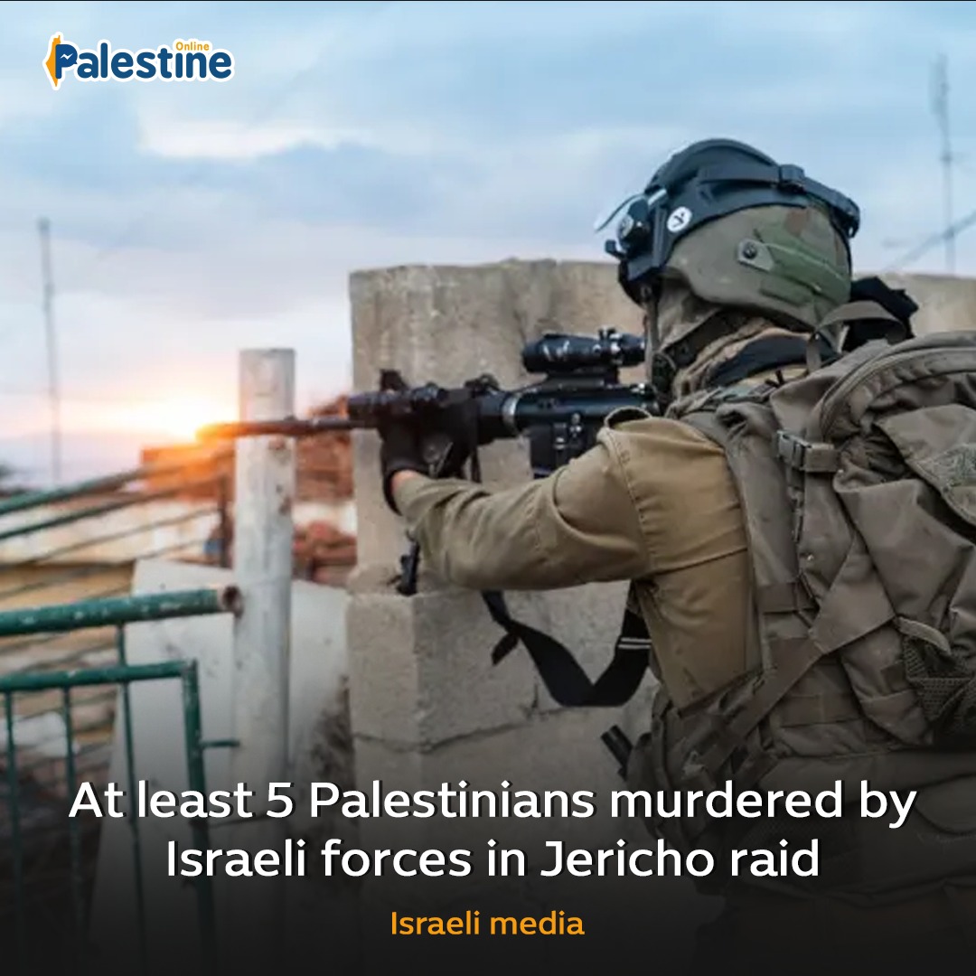 Israeli occupation forces murdered and kidnapped the bodies of at least 5 Palestinians while they were standing up to a military raid into the Aqaba Jabr camp in Jericho.