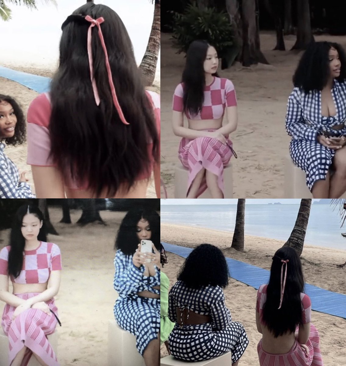 jennie &amp; sza at jacquemus show in Hawaii, what a moment