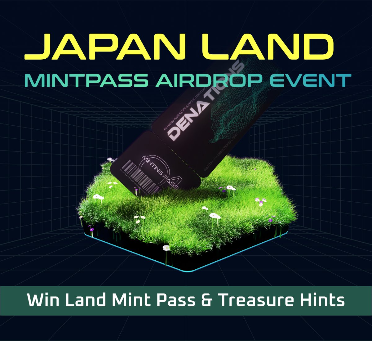 💫DeNations Land Mint Pass Airdrop💫
Enter gleam raffle &amp; WIN Mint Pass, Treasure Hints

👉Enter: bit.ly/3jAyNGU

🎁Prize
Top 10: (Japan) Lvl 3 Land Mint Pass x10 &amp; Treasure Hints
Random: (Japan) Lvl 2 Land Mint Pass x30

⏱~Feb 9th
#DeNations #NFT #NFTcommunity #Airdrop