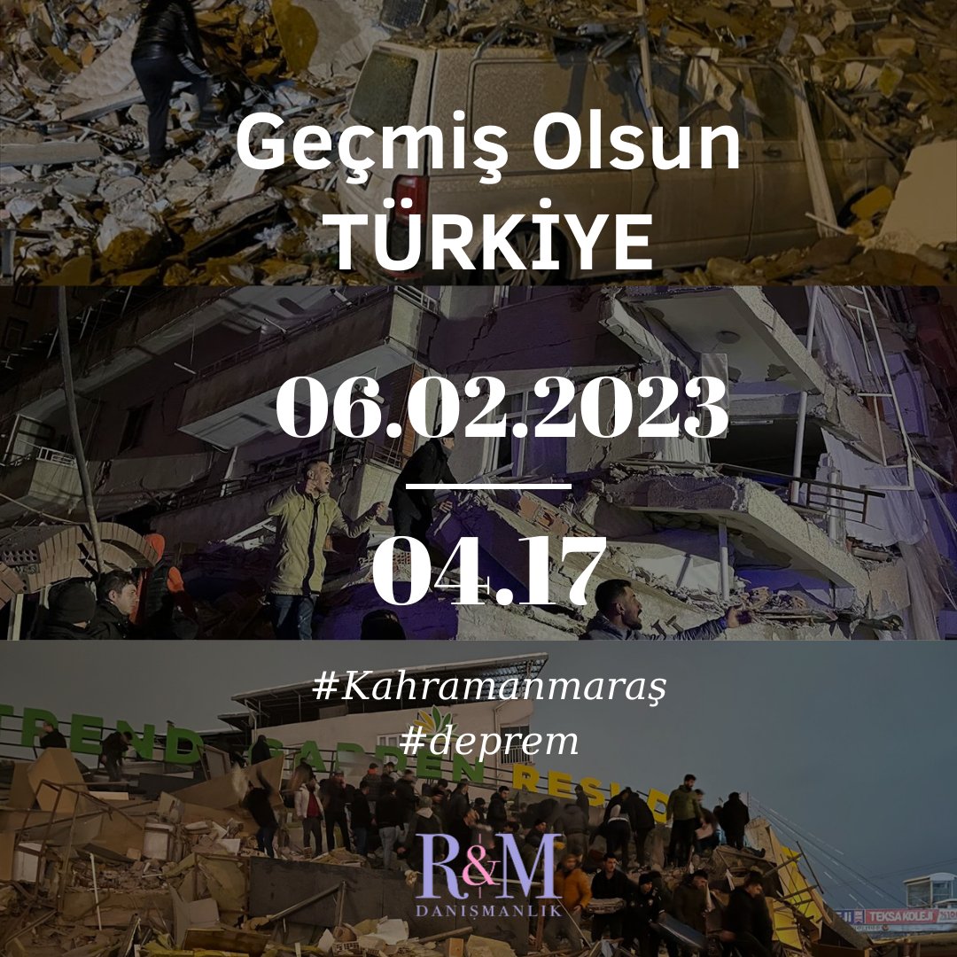 Yaralılarımıza acil şifalar, hayatını kaybedenlere Allah’tan rahmet, yakınlarına başsağlığı diliyoruz… Geçmiş Olsun Türkiye…
.
#deprem #kahramanmaraş #geçmişolsuntürkiye
