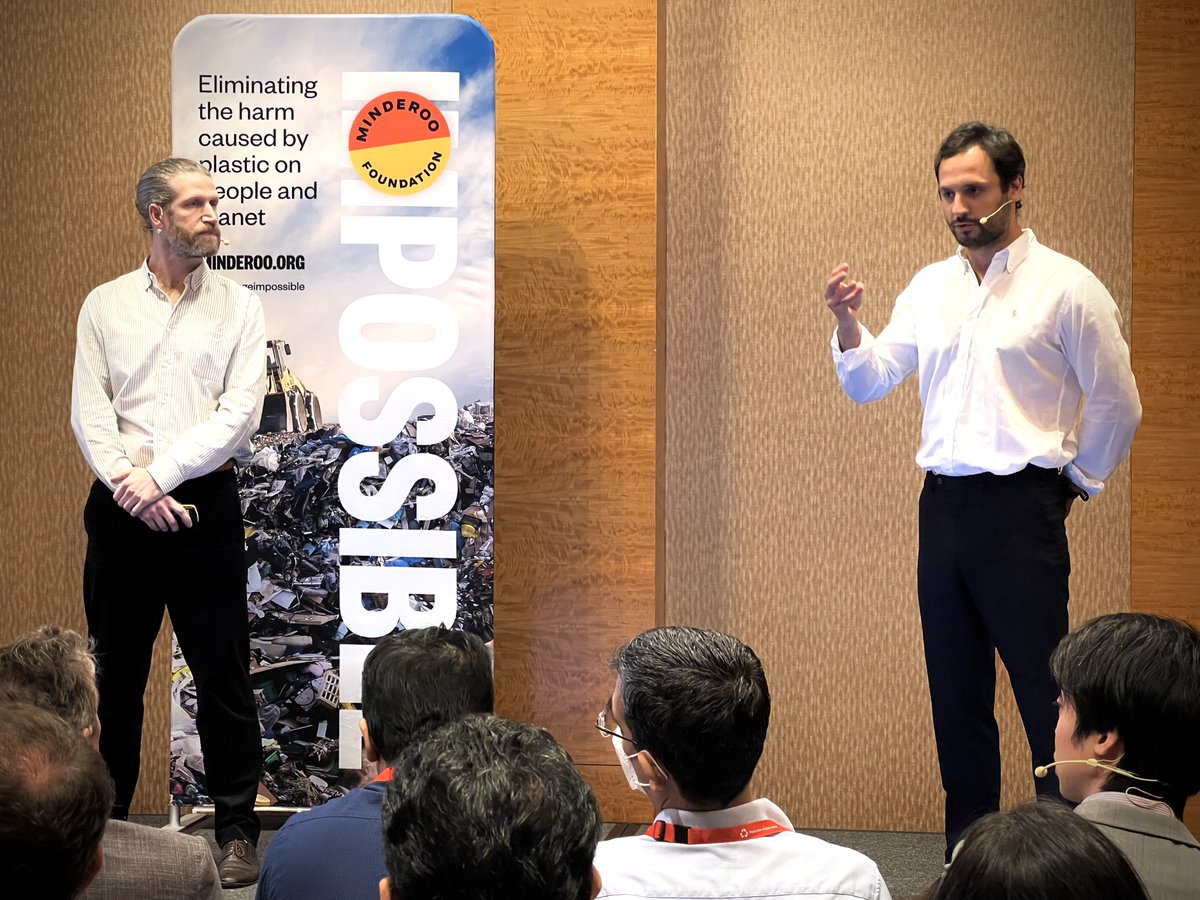 minderoo's tweet photo. The Plastic Waste Makers Index 2023 is now live!​

We launched this groundbreaking report at @EconomistEvents Sustainability Week Asia &amp; discussed our findings with Mervyn Tang, Rob Kaplan, Gillian Parker &amp; Dominic Charles.​

Read more: https://t.co/ZQZpx1fduJ https://t.co/2F27Yjui8i