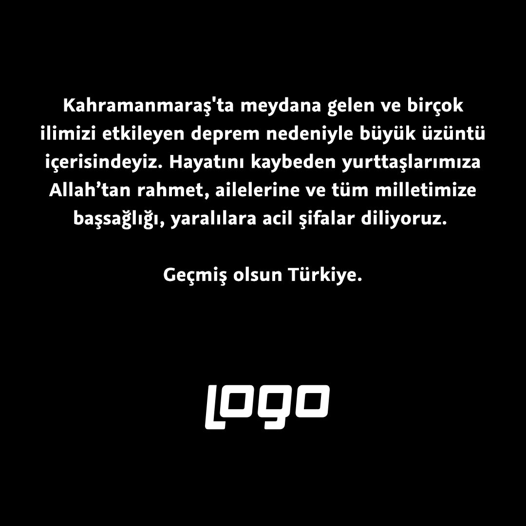 Geçmiş olsun Türkiye.