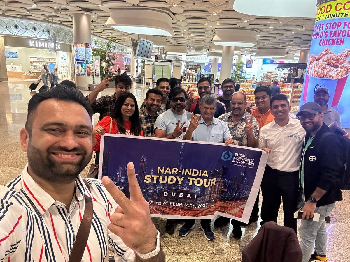 realtors_of's tweet photo. NAR India Dubai Study Tour started today for NAR India Governing Body Members. Straight from Mumbai International Airport with NAR Team 

https://t.co/54JMYwDbTc
Follow @professionalrealtorsofpune
.
.
.
.
#prop #propwa #realtors  #realtorsassociation  #mentor #resolution https://t.co/xsNrhzQ05P