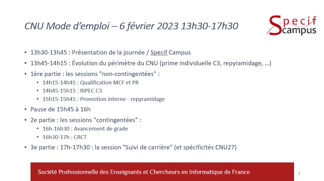 Morgan Magnin (@morgan_it) on Twitter photo C'est ce lundi à 13h30 que démarre la demi-journée en ligne organisée par <a href="/SpecifCampus/">Specif Campus</a> sur le CNU dans le contexte de l'informatique : rôle, évolution du périmètre des missions, sessions… A suivre sur youtube.com/@specifcampus et questions à poser sur web.speakup.info/room/join/40271 C'est ce lundi à 13h30 que démarre la demi-journée en ligne organisée par <a href="/SpecifCampus/">Specif Campus</a> sur le CNU dans le contexte de l'informatique : rôle, évolution du périmètre des missions, sessions… A suivre sur youtube.com/@specifcampus et questions à poser sur web.speakup.info/room/join/40271