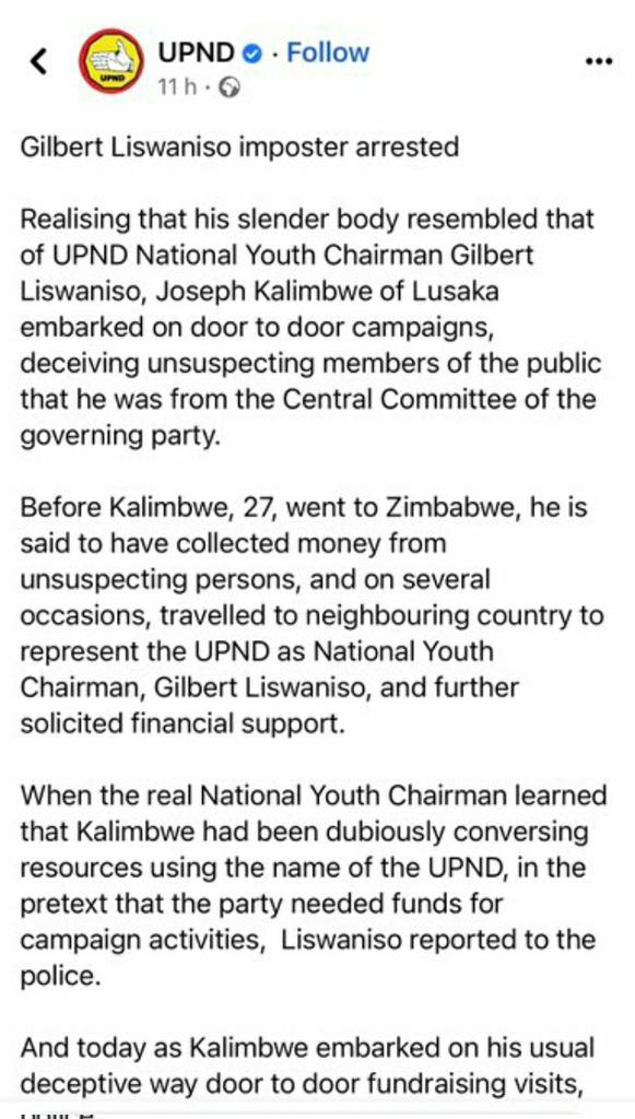 lilomatic's tweet photo. So Zambian authorities watched the conman &amp; imposter @joseph_kalimbwe pretending to be a somebody in the matrix of governance in Zambia. Ndakambozvitaura izvi kuti munhu uyu murevi wenhema hama dzake muno dzikamudefender. He was involved in another fraud case in Namibia https://t.co/1h4EpwWqCa