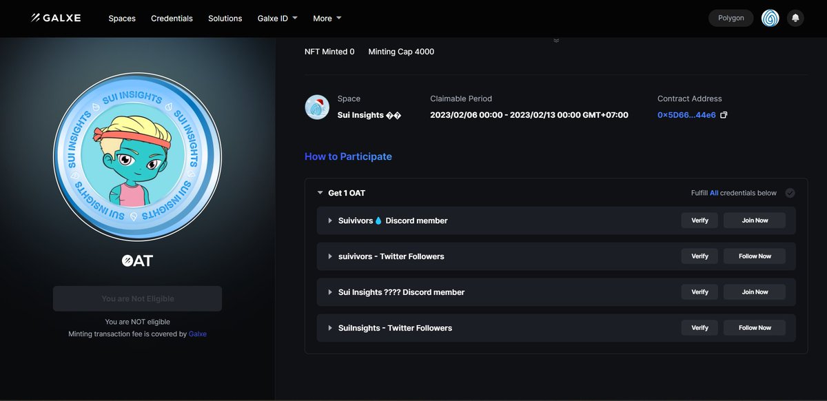 🌊 In honor of the launch of the <a href="/suivivors/">Suivivors NFT on Sui</a> we released the new OAT.

🐬We are giving away 25 WL to 25 OAT holder lucky 🥰

Doing 👇

1️⃣Enter: galxe.com/Suiinsights/ca…
2️⃣Do all social tasks and claim
3️⃣Leave OAT below 👇👇👇