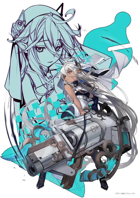 ◥◣ブラックロックシューター FRAGMENT◢◤アドレイド 5兵装 [盤面の担い手]先日実装されましたアドレイドのイラストを担当させていただきました～!何卒よろしくお願いいたします!#BRSF #ブラックロックシューター 