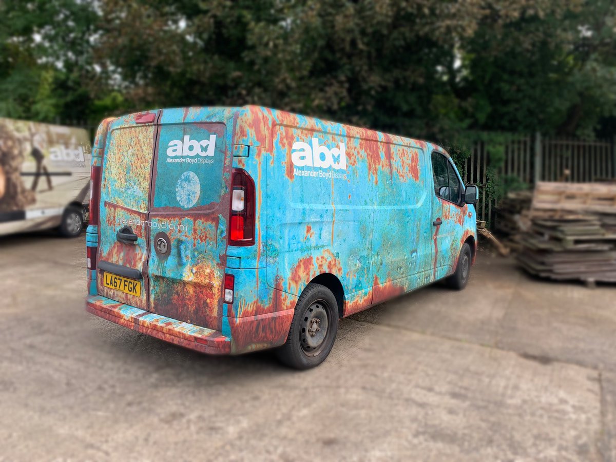 alexanderboyds's tweet photo. Our iconic ‘rusty van’ is still turning heads! Have you spotted it yet? 👀

Our design team can help your vision come to life with your vehicle - whatever the size! 

🚙💨💨💨

#branding #vehiclewraps #vehicledesign #vanwrap #vanwraps #vanlife #marketing #vehiclelivery #design https://t.co/2tPeEz5OGk