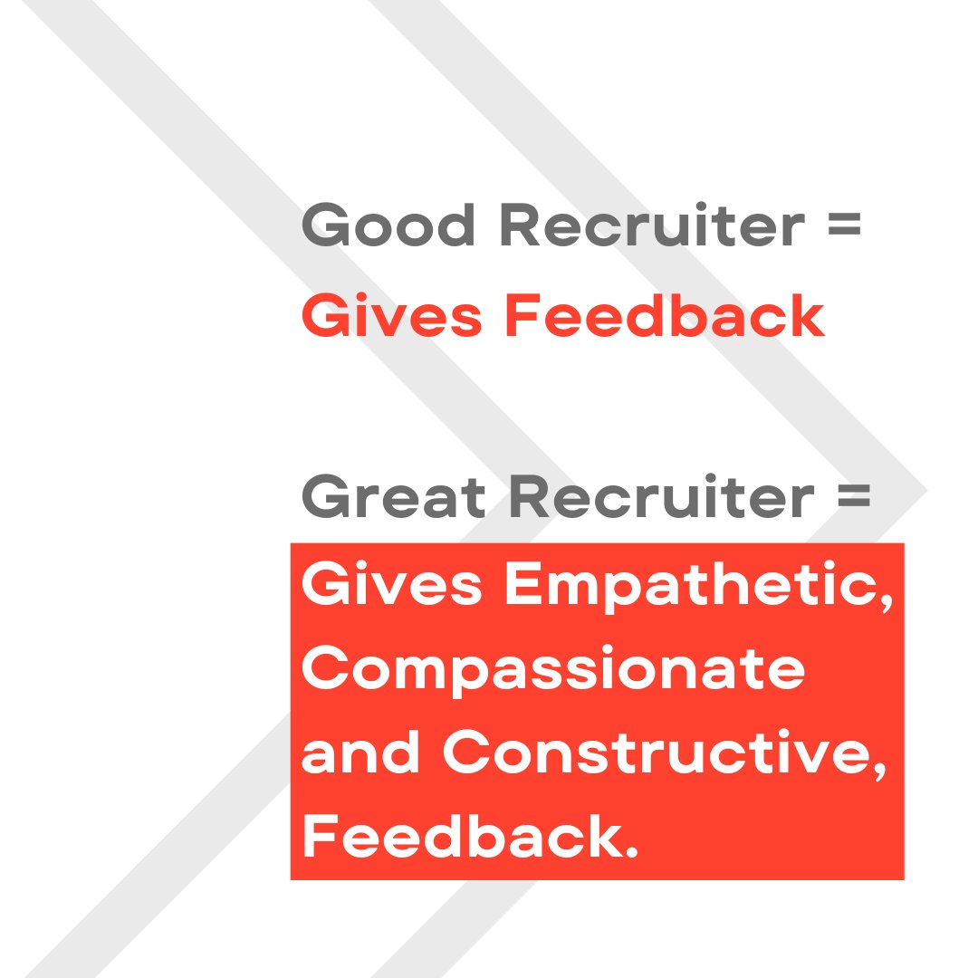 taraobrien's tweet photo. Do you know the difference between a good recruiter and a great recruiter?

Giving bad feedback well...

Giving it with empathy, with compassion and giving it constructively.

That's what makes a GREAT recruiter! https://t.co/0wg1vHWl9t