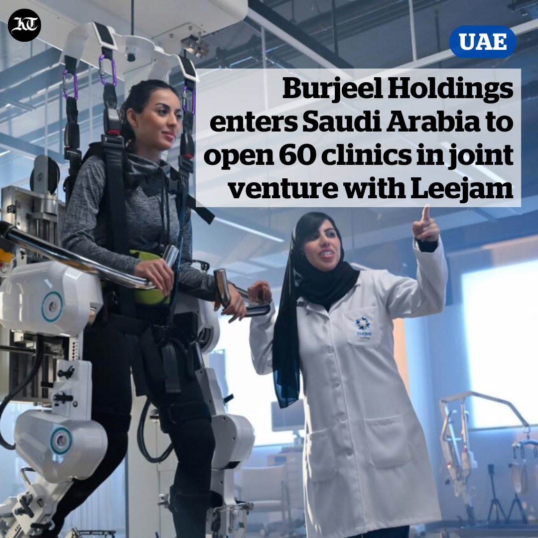 khaleejtimes's tweet photo. #UAE: Healthcare services provider #BurjeelHoldings is entering Saudi Arabia through a joint venture with #Leejam Sports Company to operate a network of more than 60 clinics across the country

https://t.co/8YOlMI9d85

#SaudiArabia #AbuDhabi https://t.co/QGckGXLhmL
