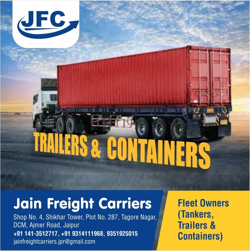 jainfreight's tweet image. Are you in need of a container for shipping your goods, but don't know where to start? 
Look no further! 

Call us now: +91-9314111968,9351925015

#Fleetowners #Containers #freight #carriers #Freightcarriers #logistics #trailers #Tankers #container #Jainfreightcarriers #Jaipur