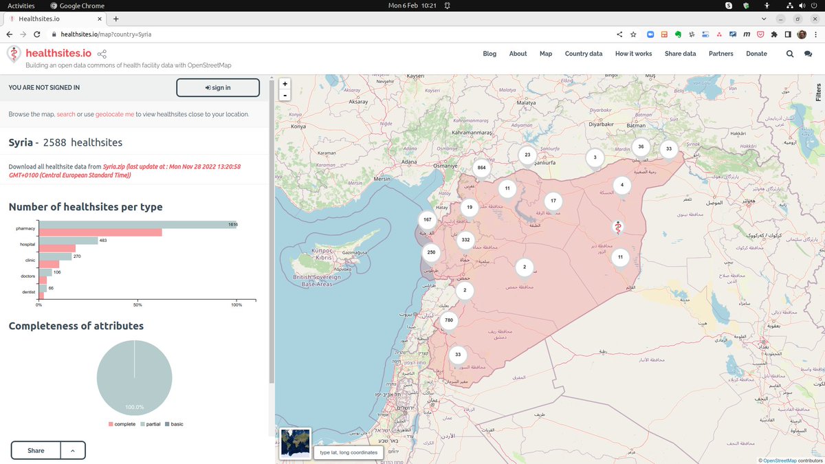 sharehealthdata's tweet photo. @humdata @GDACS Help re-establish baseline health facililty data in OpenStreetMap for #turkey #syria #HDX 
https://t.co/ONCOVJieYx
https://t.co/YgUwJFgAqc
https://t.co/bbbQmJjNAD
https://t.co/wBmy05NL2u https://t.co/ACL5DP9jGw