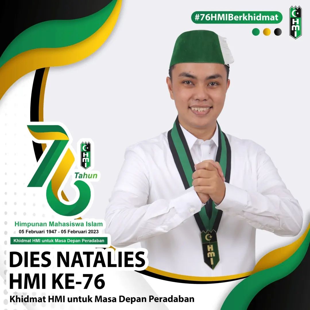 kitahmi1's tweet photo. Dies Natalis Himpunan Mahasiswa Islam (HMI) Ke-76 Tahun
"Khidmat untuk Masa Depan Peradaban"
#76thHMIBerkhidmat #Kitahmi #HimpunanMahasiswaIslam #YakinUsahaSampai https://t.co/7qqynZ2rz6