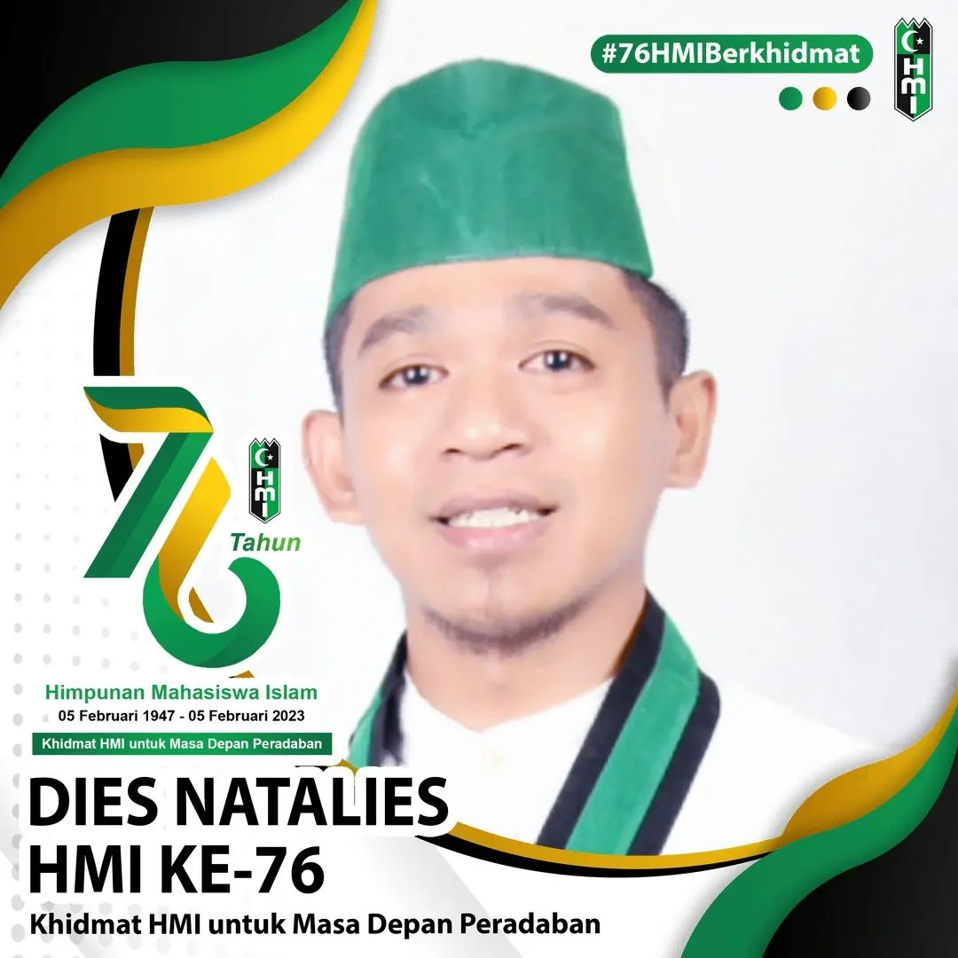 kitahmi1's tweet photo. Dies Natalis Himpunan Mahasiswa Islam (HMI) Ke-76 Tahun
"Khidmat untuk Masa Depan Peradaban"
#76thHMIBerkhidmat #Kitahmi #HimpunanMahasiswaIslam #YakinUsahaSampai https://t.co/7qqynZ2rz6