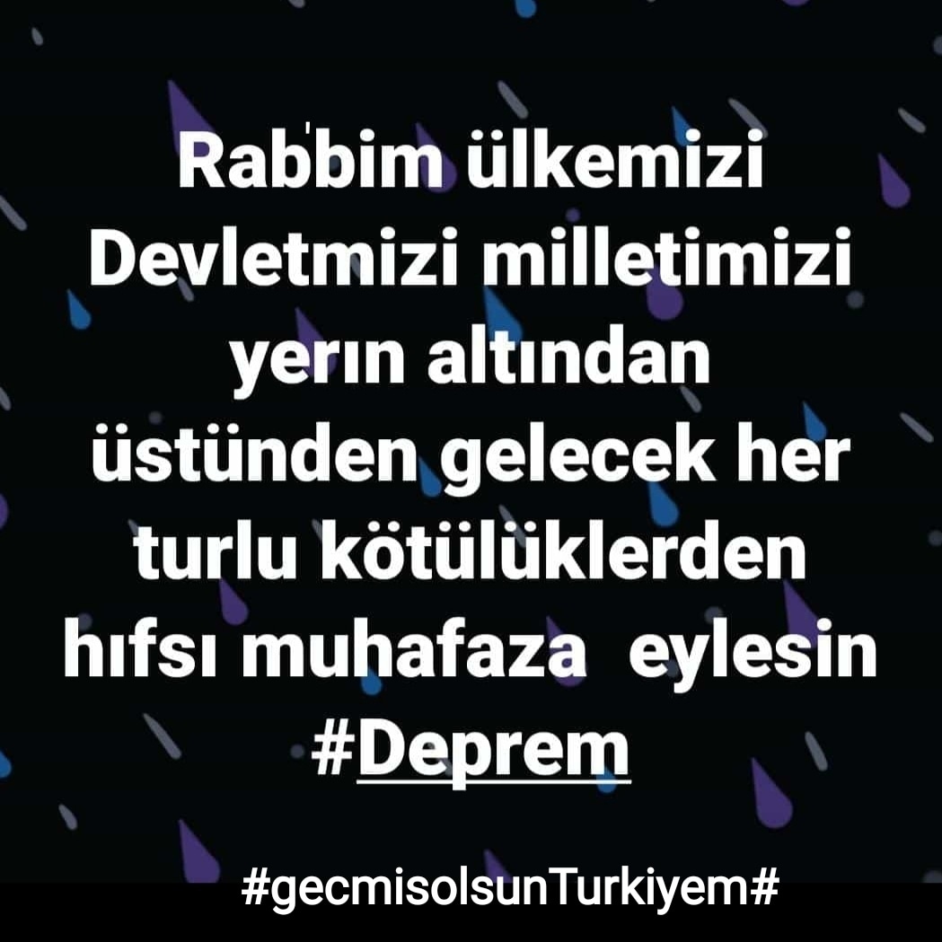 Rabb'im, vefat eden kardeşlerimize rahmet eylesin, yakınlarına sabırlar versin..Yaralı kardeşlerimize şifa versin.. O bölgede yaşayan tüm vatandaşlarımıza Rabb'im kolaylıklar versin.. 🤲
