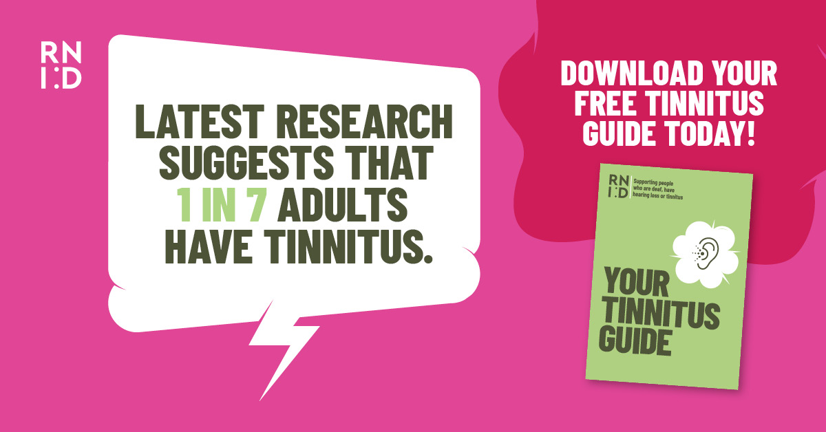 Today is the start of #TinnitusWeek, and we're raising awareness of the 1 in 7 adults who are affected by tinnitus.

Our free tinnitus guide contains information on ways to manage tinnitus, from professional support to self-help options.

Get your guide: bit.ly/3HWzOCP