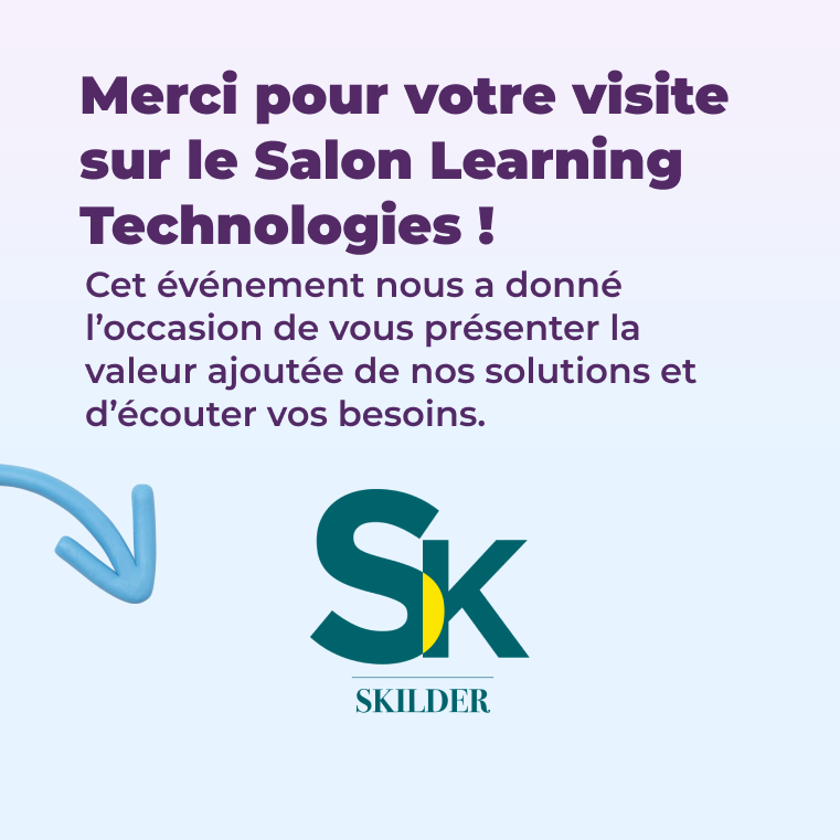 Skilder_pro's tweet photo. Clap de fin pour cette édition 2023 du salon @LearnTechFR ! 👏🏼
Merci pour vos visites, nous espérons avoir répondu à vos attentes et avons hâte de pouvoir échanger de nouveau avec vous au sujet de notre solution. 

Pour + d'infos, n'hésitez pas à visiter : https://t.co/brKtHu2jf2 https://t.co/gKu5jv0XSS