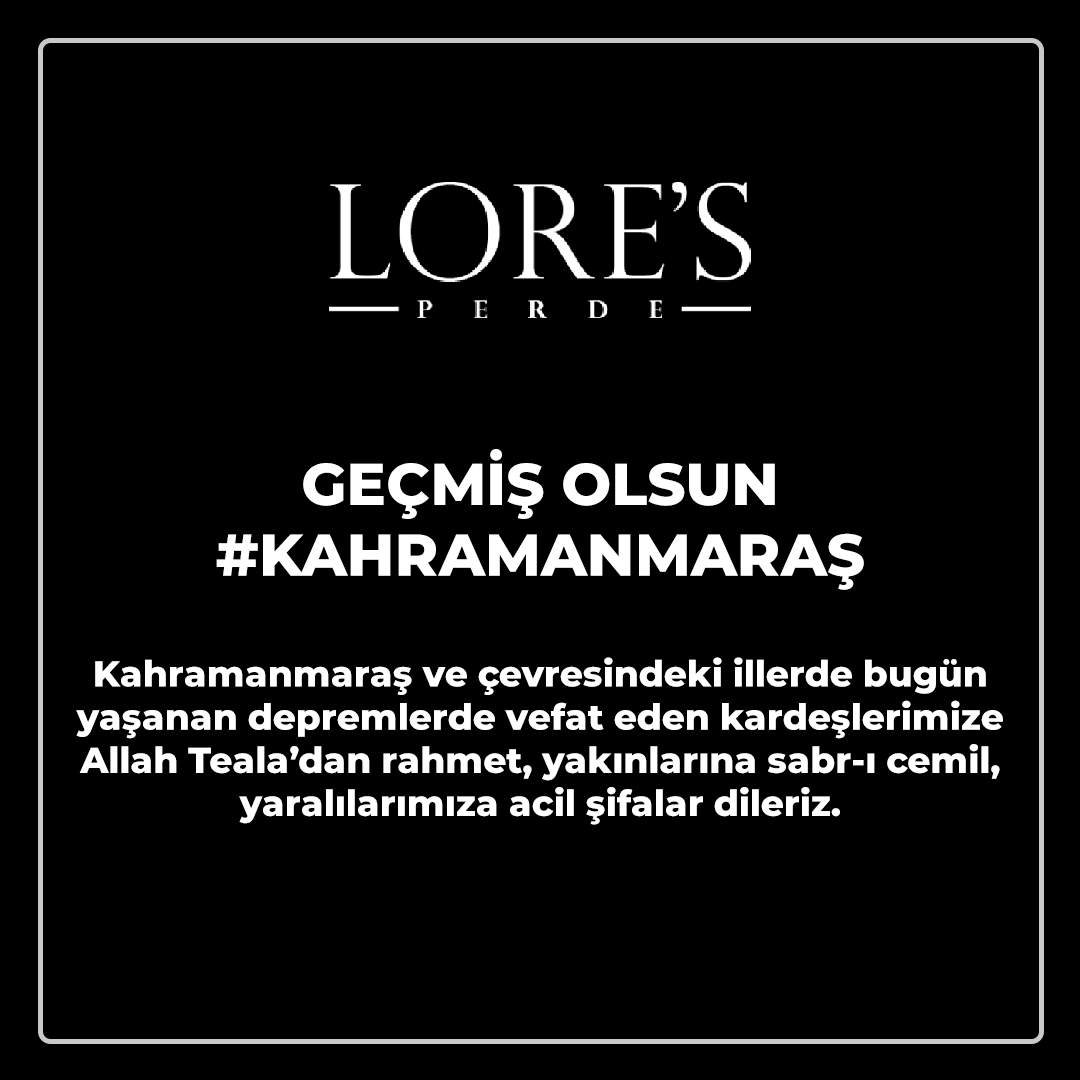 ErolPerde's tweet photo. Kahramanmaraş ve çevresindeki illerde bugün yaşanan depremlerde vefat eden kardeşlerimize Allah Teala'dan rahmet, yakınlarına sabr-ı cemil, yaralılarımıza acil şifalar dileriz. #Kahramanmarasdeprem https://t.co/wBXjTcKyUA