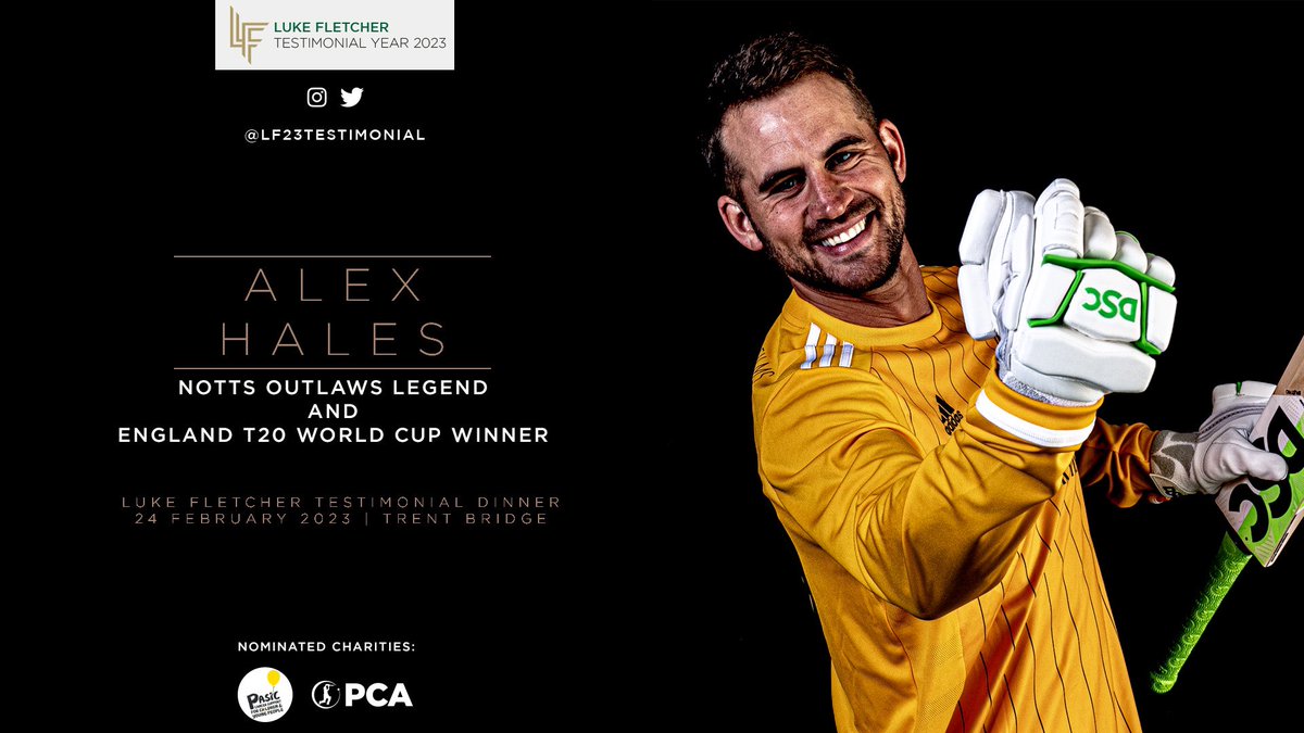 He’s currently the MVP and leading run scorer in the #DPWorldILT20 but he’ll be back at Trent Bridge very soon. We’re delighted to announce the cricketing white ball superstar that is <a href="/AlexHales1/">Alex Hales</a> will be a special guest at the #lf23 testimonial dinner lf23.co.uk/shop/events