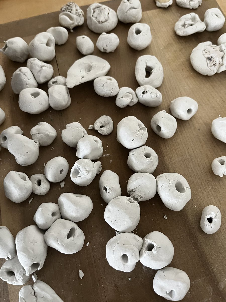 estheryoyo's tweet photo. When all the beads have been turned into creations how do you get more? You make your own of course “this takes long day but so beautiful I think” #yislearning #ey #pyp #agency #clay #hundredlanguages https://t.co/rBfdiCQoNN