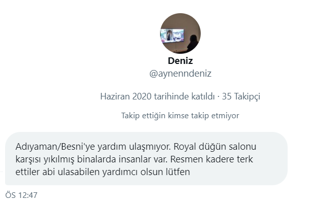msikkofield's tweet photo. Sayın @AFADAdiyaman durum çok acil görünüyor. https://t.co/dRGhQo8zN9