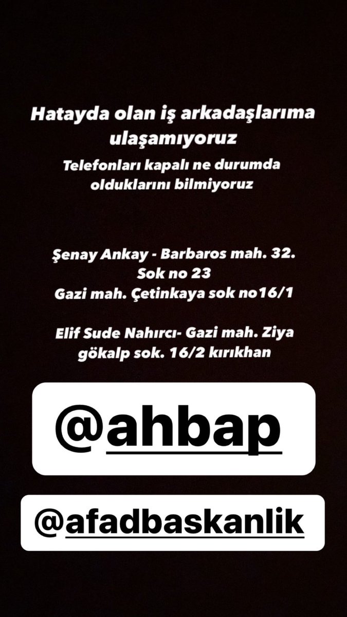 aksuucagla's tweet photo. #adanadeprem #hataydeprem #deprem #ENKAZALTİNDAYİM #YARDIM #YARDIMEDİN ‼️‼️‼️‼️‼️‼️‼️ https://t.co/8K0eIgLJBJ