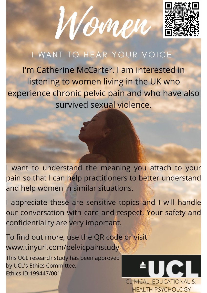 Catherine McCarter (@catemccarter) on Twitter photo Last call for important research! £15 M&S voucher for each woman! Pls get in touch if you’d be willing to talk about yr experiences of #chronicpelvicpain & #sexualviolence tinyurl.com/pelvicpainstudy <a href="/MyBodyBackProj/">My Body Back Project</a> <a href="/MyPelvisMatters/">PelvicPainMatters</a> <a href="/APP_IASP/">Abd and Pelvic Pain</a> <a href="/jilly_bond/">Jilly Bond</a> <a href="/TheBaobabUK/">Baobab Foundation</a> <a href="/Africanwomenvo1/">Africanwomenvoicessunderland</a> Last call for important research! £15 M&S voucher for each woman! Pls get in touch if you’d be willing to talk about yr experiences of #chronicpelvicpain & #sexualviolence tinyurl.com/pelvicpainstudy <a href="/MyBodyBackProj/">My Body Back Project</a> <a href="/MyPelvisMatters/">PelvicPainMatters</a> <a href="/APP_IASP/">Abd and Pelvic Pain</a> <a href="/jilly_bond/">Jilly Bond</a> <a href="/TheBaobabUK/">Baobab Foundation</a> <a href="/Africanwomenvo1/">Africanwomenvoicessunderland</a>
