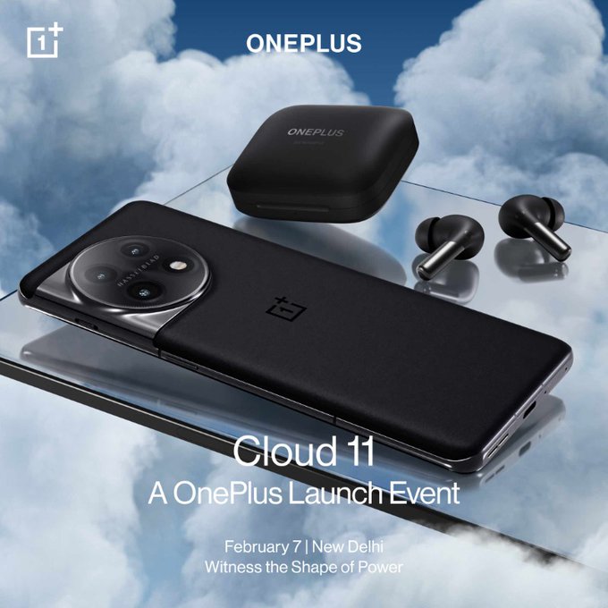 TechKard's tweet image. OnePlus Cloud 11 Launch Event is schoduled for 7:30 PM IST.

- OnePlus 11
- OnePlus 11R
- Buds 2 Pro
- TV 65 Q2 Pro
- OnePlus Keyboard
- OnePlus Pad

#OnePlus11 #OnePlusTV
#ImaginationandIntelligence 
#OnePlusTVQ2Pro #OnePlus11R
#OnePlusBudsPro2 #OnePlusPad #OnePlus11R