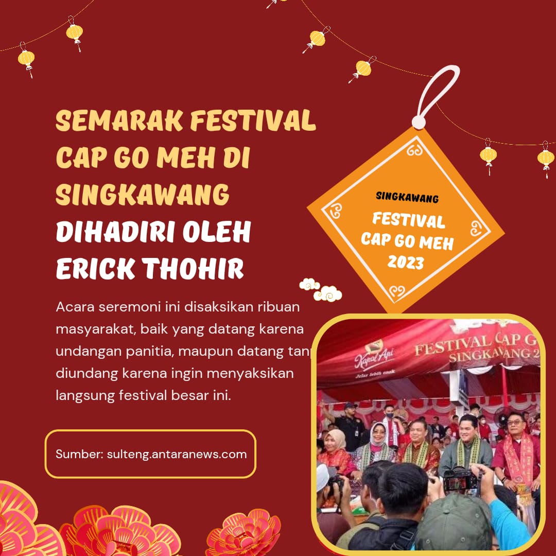KikiPutry75's tweet photo. Semarak Festival cap go meh  di singkawang  di hadiri erick thohir #ETPemimpinToleran 
 @erickthohir https://t.co/T4eyxXWyMC