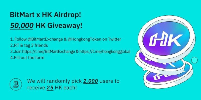 freecoins24's tweet photo. #Giveaway:🔥Bitmart xHongKong Token🔥
Reward Pool:💰50,000 $HK💰
Referral: N/A
Rate: ⭐️⭐️⭐️⭐️ (4/5) 
 
🔹Go to the Giveaway page
🔹Follow instructions!
🔹Fill your details in the g-form

🛠 Telegram, Twitter &amp; others

🌐 Claim your Giveaway: 
https://t.co/BjIBwL3N5p

#Giveaway https://t.co/UAXfwZ4uOj