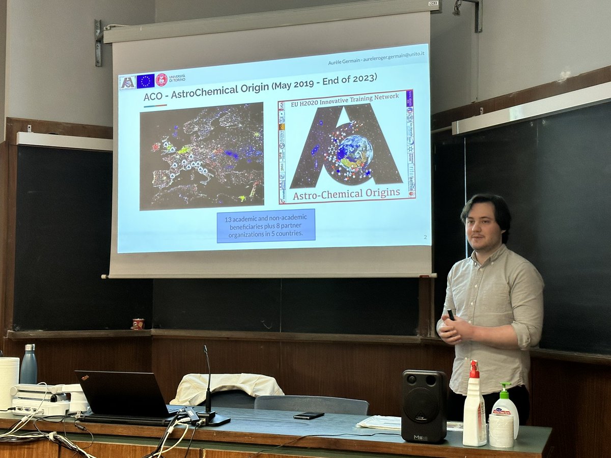 labccmg's tweet photo. Last week Aurèle discussed his PhD thesis, showing the nice collaborative work he has done in our group in the framework of the #ACO #MSCAITN project. Congratulations! #ACOFROST @dipchim @QuantumGrain @UGrenobleAlpes @NBalucani @AAstrochemistry https://t.co/v3IHxpOyY7