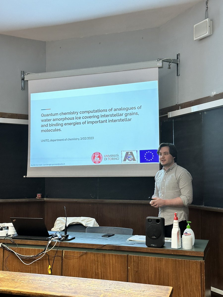 labccmg's tweet photo. Last week Aurèle discussed his PhD thesis, showing the nice collaborative work he has done in our group in the framework of the #ACO #MSCAITN project. Congratulations! #ACOFROST @dipchim @QuantumGrain @UGrenobleAlpes @NBalucani @AAstrochemistry https://t.co/v3IHxpOyY7