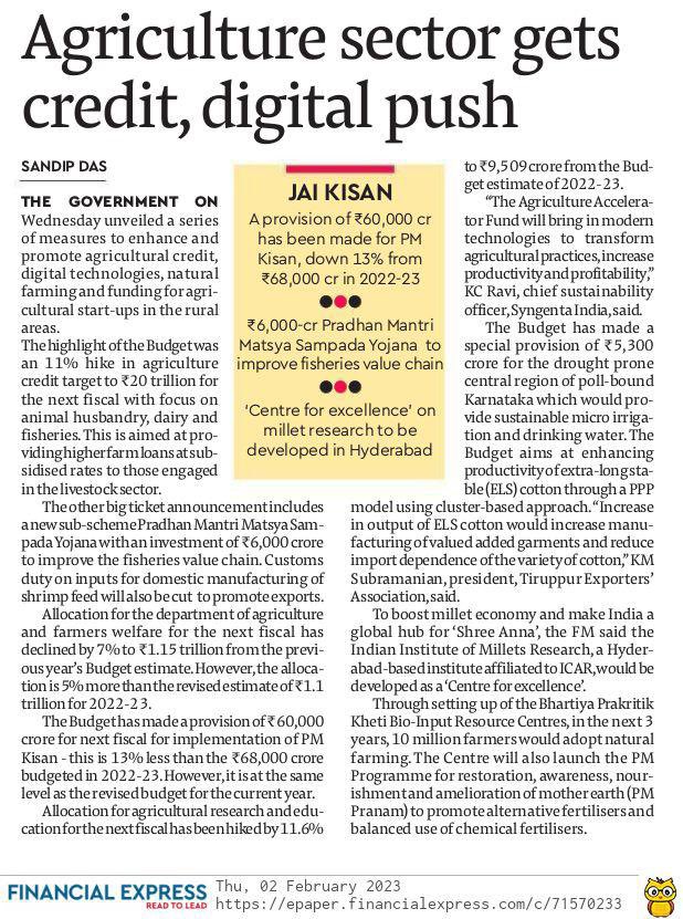 GreyMattersPR's tweet photo. Agriculture Accelerator Fund will bring in modern technologies to transform agri practices, increase productivity &amp; profitability - says @Kcravi65, CSO, @SyngentaIND in his reaction to #Budget2023 in this report by @sandipdas02.

@FinancialXpress reports.

#GreyMattersClips https://t.co/onCCeavtST