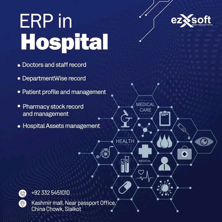 EZSoftSolution1's tweet photo. ERP in Hospital
Contact No : +923325451010
#ERP #Software #SoftwareDeveloper #SoftwareEngineer #Twitter #earthquake #Iran #İstanbul #FBR #Pakistan #HospitalPlaylist #erpinhospital #softwaredevelopment #ezsoft https://t.co/J7lRR0rNZv