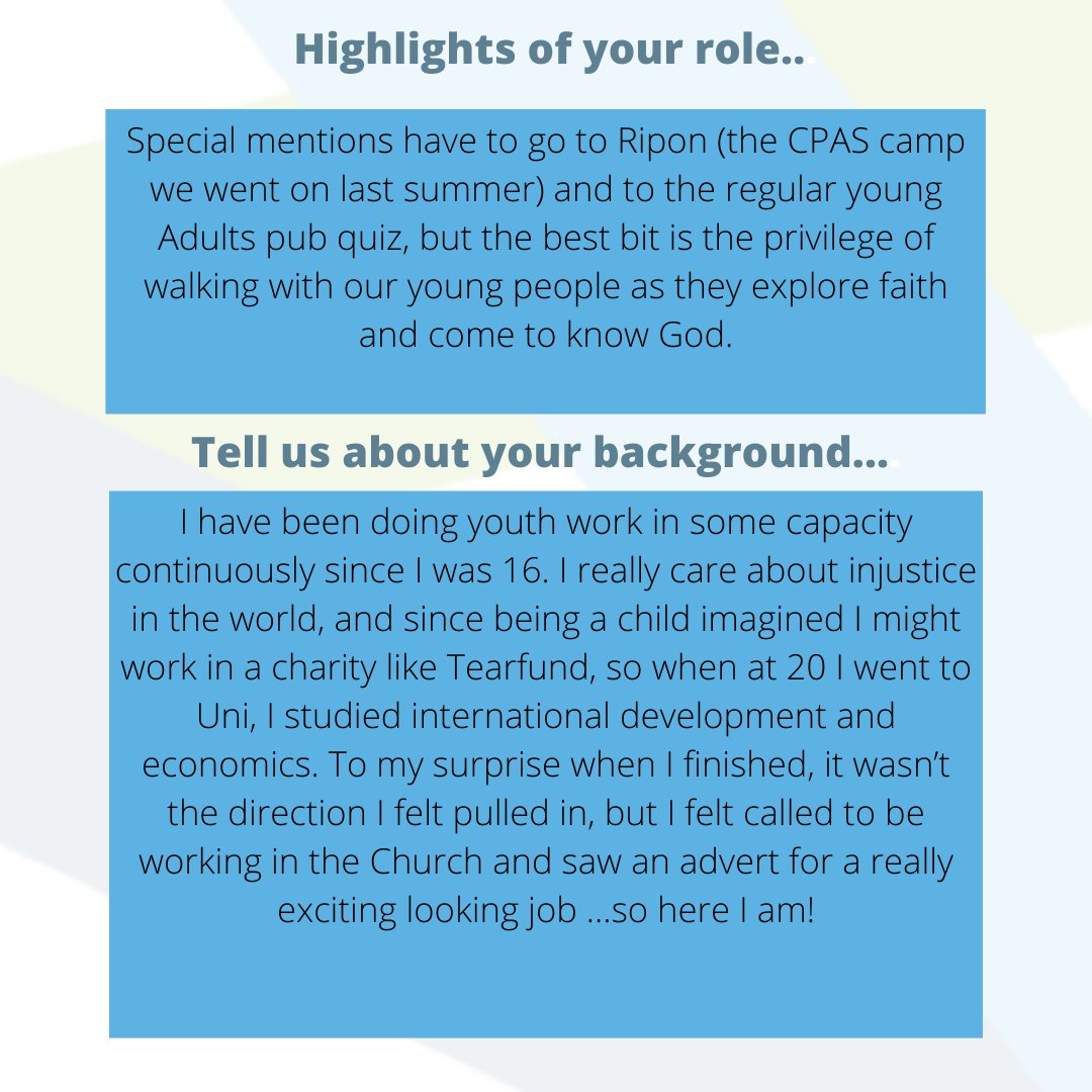 CentenaryProj's tweet image. On Meet the Worker this week, we catch up with Sophie - Youth &amp;amp; Young Adult Minister at St John's Owlerton.