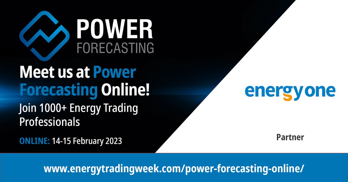 contigosoftware's tweet image. As a partner of Energy Trading Week, we&apos;re excited that the Power Forecasting webinar series will be taking place this month on 14-15 February 2023. Details are here 👉 hubs.li/Q01zWbbF0 Hope you&apos;re able to tune in.
#energytrading #energyevent #energytradingweek