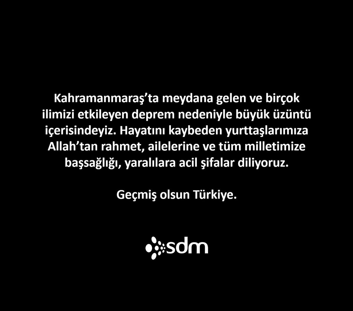 sdmyazilim's tweet photo. Geçmiş olsun Türkiye. https://t.co/LqtvSCZVAF
