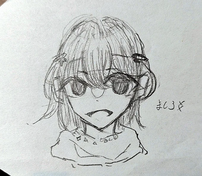 メモ帳に描いた落書きうろ覚えましろん 