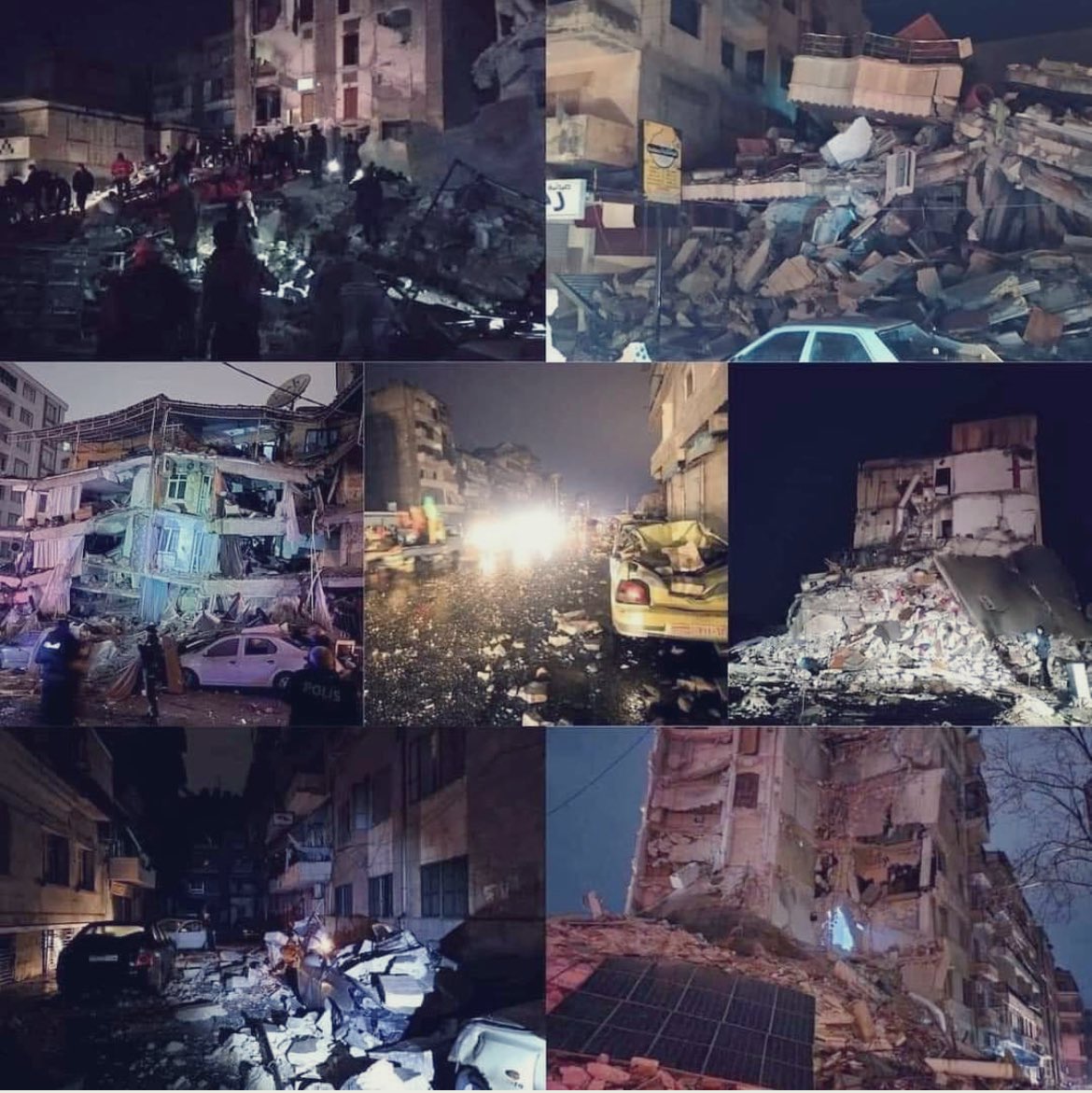 لا حول ولا قوة الا بالله
اللهم سلّم اللهم سلّم 
اللهم اجبر مصابهم وارفع عنهم كل سوء

#زلزال_سوريا 
#زلزال_ترکیا