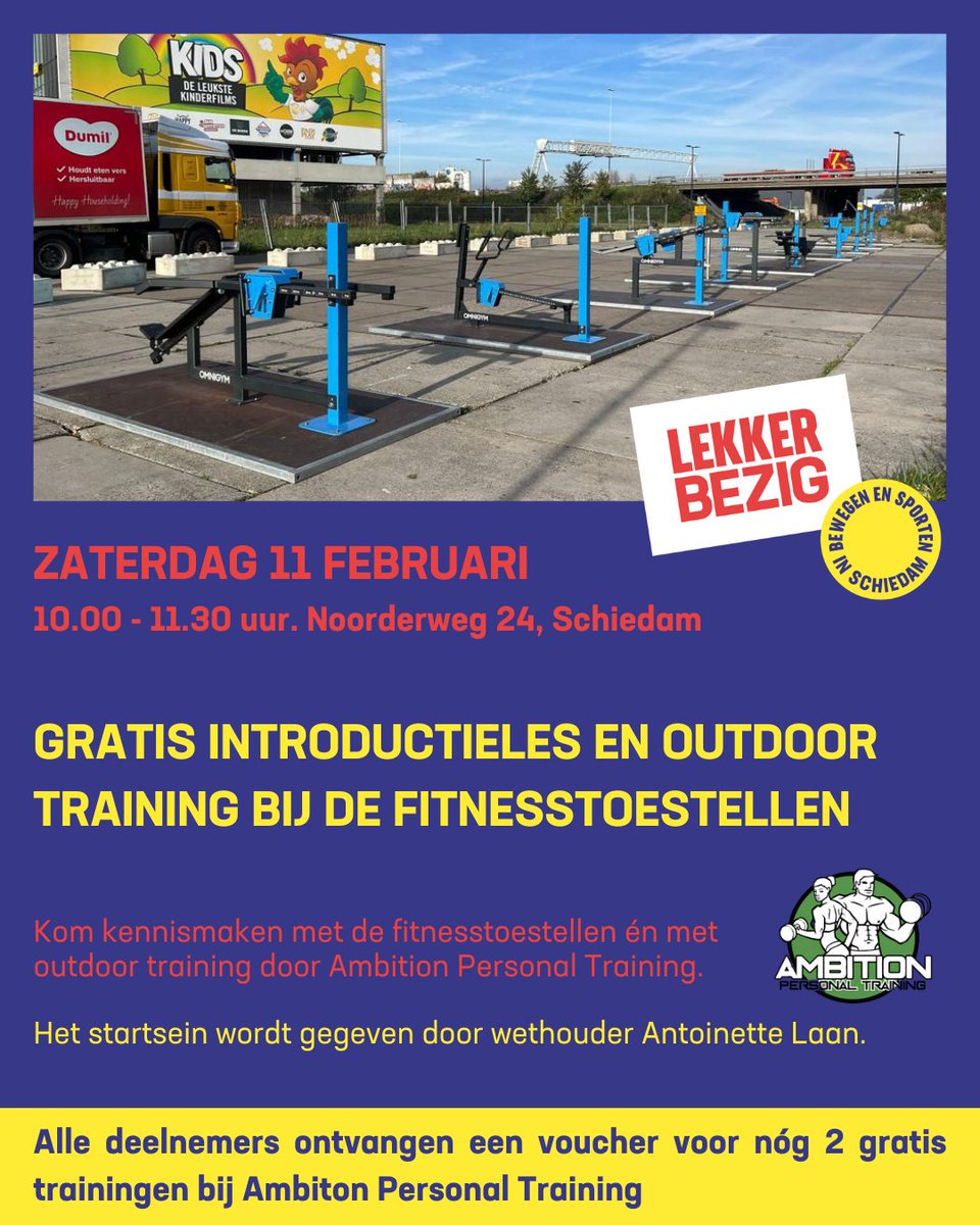 Agenda van Schiedam (@agendaschiedam) on Twitter photo Zet alvast in je agenda!
๐
Introductieles fitnesstoestellen
๐ Noorderweg 24 #Schiedam
๐
Zaterdag 11 februari om 10.00 uur
โน๏ธ agendavanschiedam.nl/18450
๐ <a href="/LSchiedam/">Lekker Bezig Schiedam</a>
Kijk voor alle evenementen op agendavanschiedam.nl Zet alvast in je agenda!
๐
Introductieles fitnesstoestellen
๐ Noorderweg 24 #Schiedam
๐
Zaterdag 11 februari om 10.00 uur
โน๏ธ agendavanschiedam.nl/18450
๐ <a href="/LSchiedam/">Lekker Bezig Schiedam</a>
Kijk voor alle evenementen op agendavanschiedam.nl