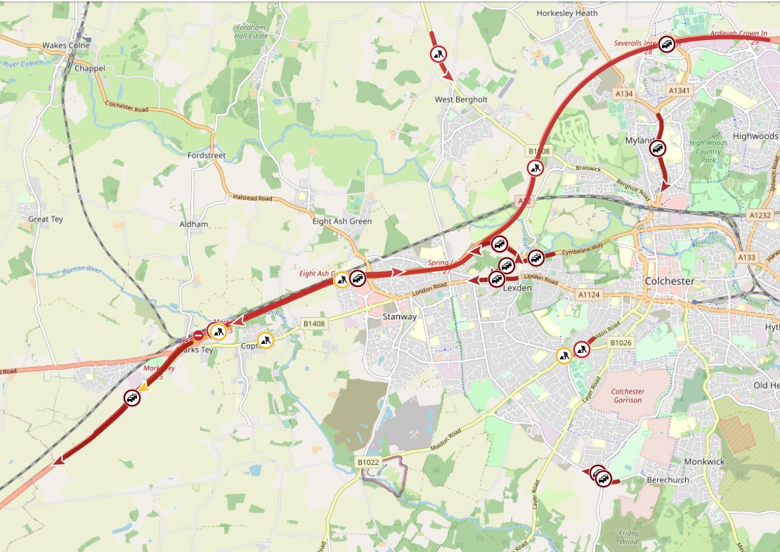 Actual Radio on Twitter "Essex_Travel A12 Southbound slow moving