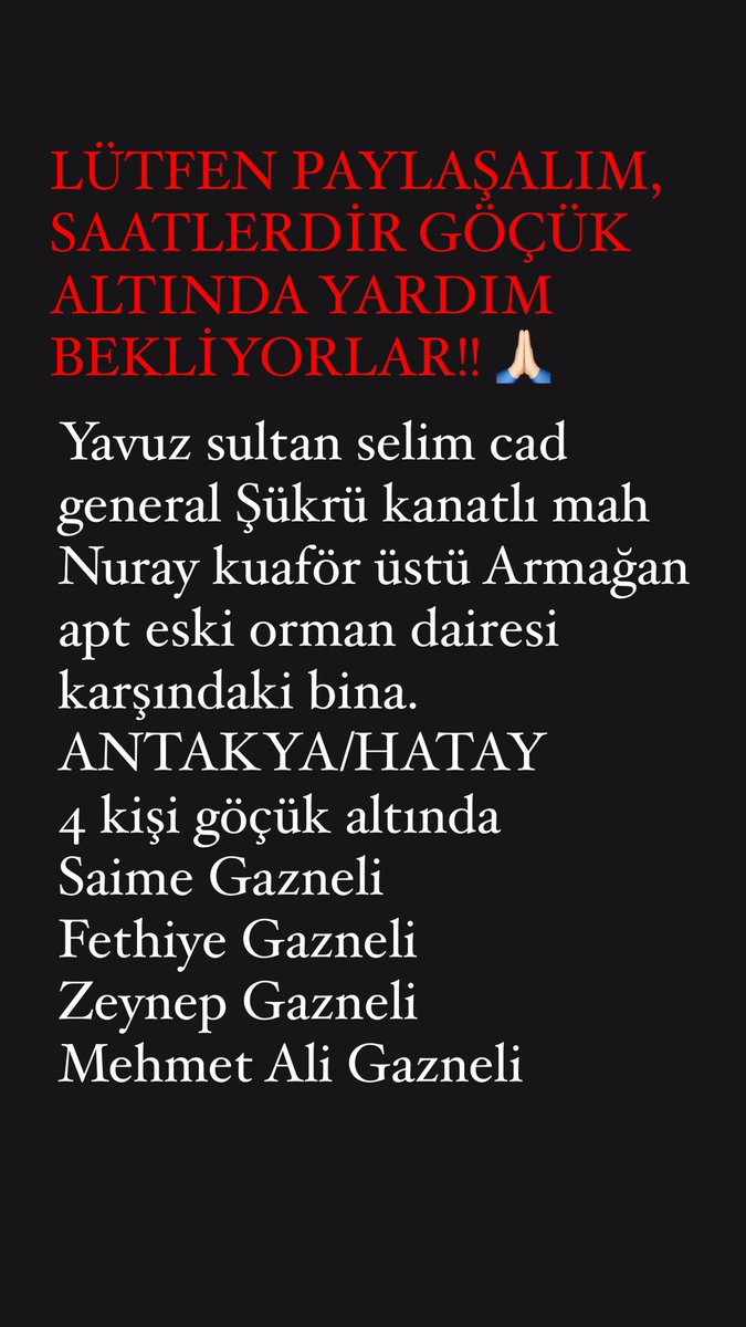 <a href="/Darkwebhaber/">DarkWeb Haber</a> Lütfen paylaşın, Hatay’a hiç yardım gitmemiş