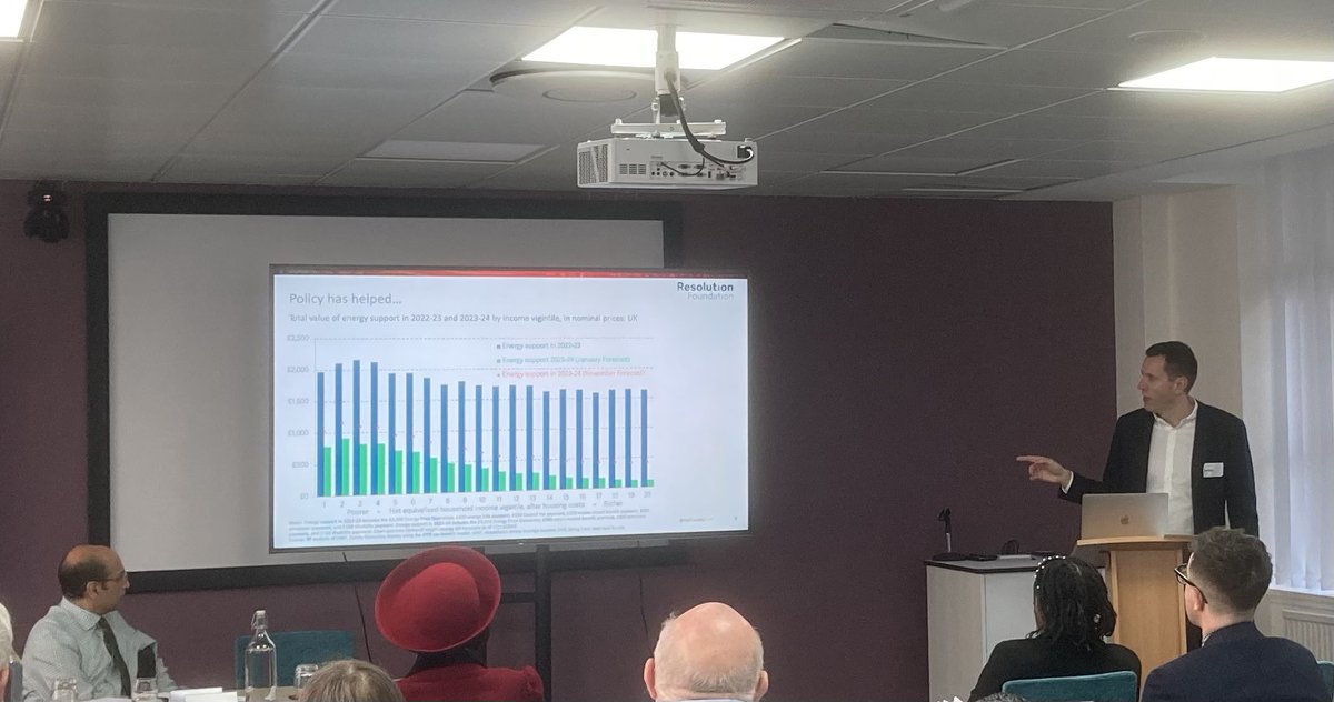 usociety's tweet image. The first speaker at today’s launch event is James Smith, research director at @resfoundation on the UK’s experience of economic shocks #InsightsLaunch