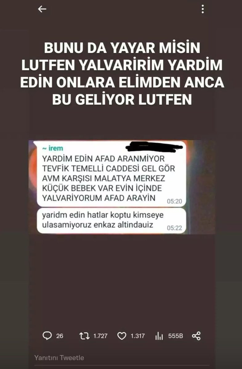 imhellenw's tweet photo. #yardımadresim #deprem #Enkaz #earthquake #ACİL #Turkey https://t.co/Dy0jKjT7fY
