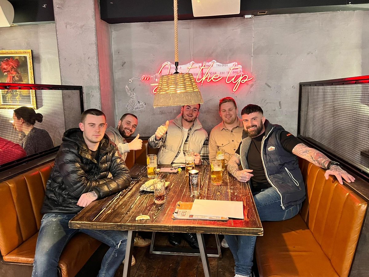 Our Project Manager Matt, took the Bristol boys (George, Archie, Connor, Josh and Ross) out to say thanks for their hard work at Carbis Bay!