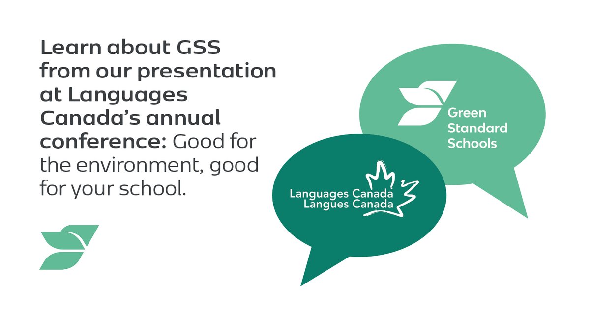 GreenStandardSc's tweet photo. We are delighted to join the @LangCanada Conference later this month β #GreenLanguageTeaching at #LCCONF2023.
Join @jonathandykes1 to learn how GSS accreditation could benefit your school and the environment.
π’ Friday 24 February at 14:45
Learn more: https://t.co/dZTUHnipNx https://t.co/B6zwK0GBFm