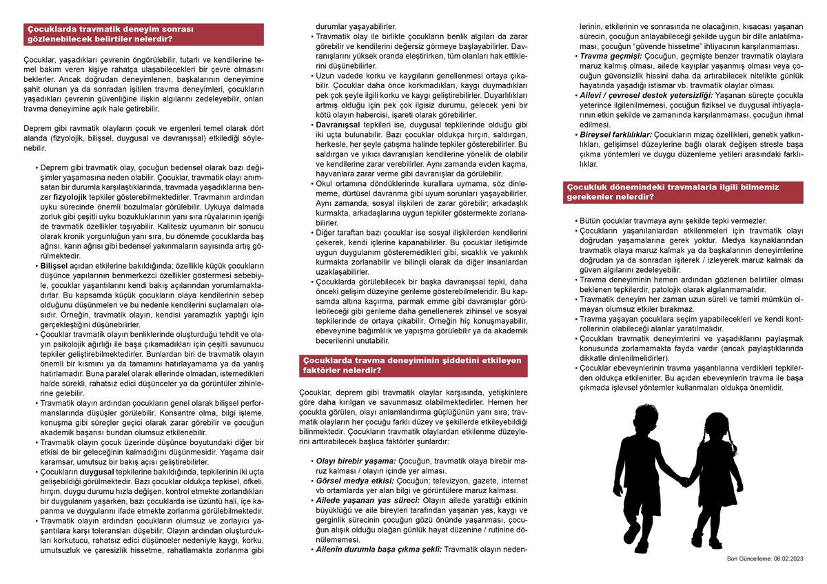 Travma Yaşayan Çocuklara Nasıl Destek Oluruz?
#DEPREMOLDU #deprem #travma #psikoloji
