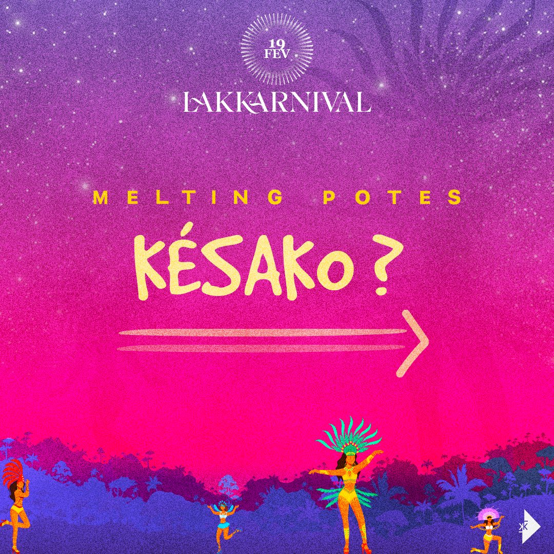 LakkopEvent's tweet photo. Melting-potes, Késako ❓

Munis de tes strass, plumes, paillettes comme dans la caraïbe… ✨

En diablesse, en bobi, en jé farinn, en touloulou comme à la maison… 🇬🇫

Ou de tes plus belles tenues colorées, comme en amérique latine…  💃🏾

1/2 https://t.co/ERVvGZaIXg
