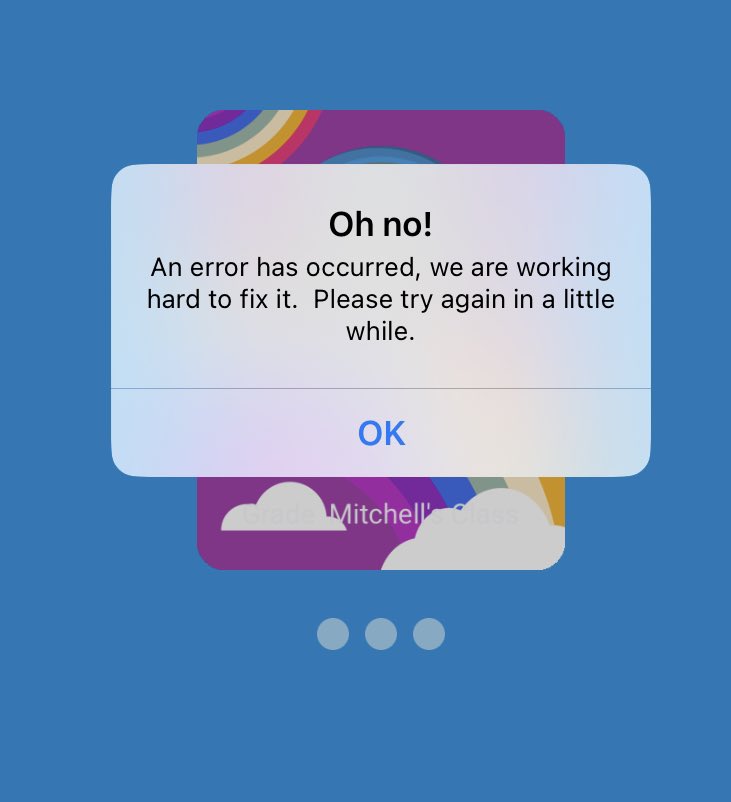 asyncro's tweet photo. @epic4kids been getting this error for a few days. app is updated to latest 5.83. same error on multiple iphones, ipads all updated to latest iOS/iPadOS 16.3. can you help? https://t.co/o5xWOtmlwC