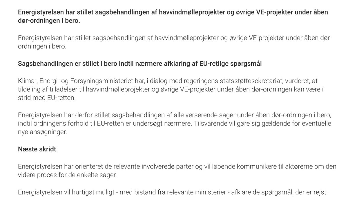 Sådan kommer vi aldrig i mål. Hverken med grøn energi eller grønne investeringer‼️

Det er godt nok noget af et nyrehug. En meget alvorlig sag med katastrofale konsekvenser. Fortsætter vi på den her måde, så er det slut med investeringer i grønne projekter i Danmark. 

#dkpol